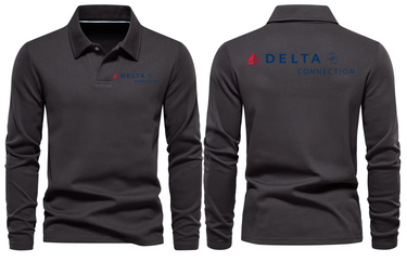 DELTA CONNECTION LONG SLEEVE POLO